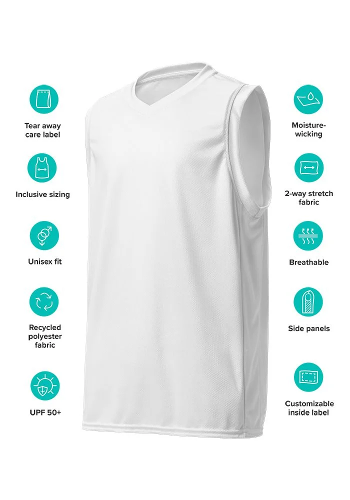 All-Over Print Recycled Unisex Basketball Jersey