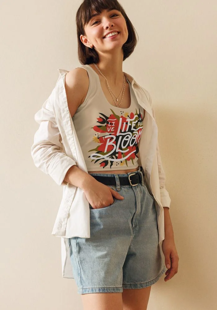All-Over Print Crop Top