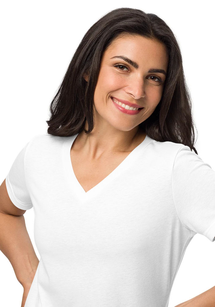 Women's Relaxed V-Neck T-Shirt | Bella Canvas 6405CVC