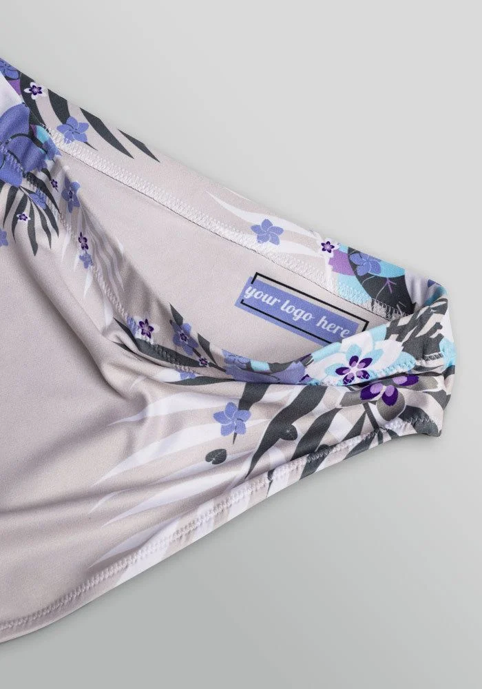 All-Over Print Recycled High-Waisted Bikini Bottom