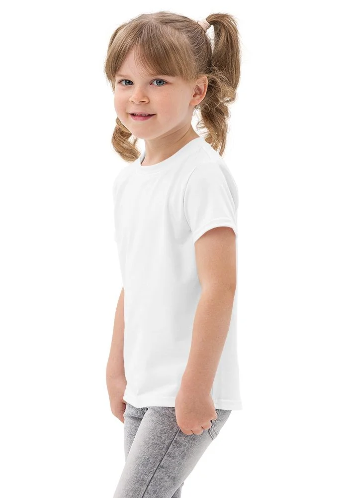 All-Over Print Kids Cotton Crew Neck T-Shirt