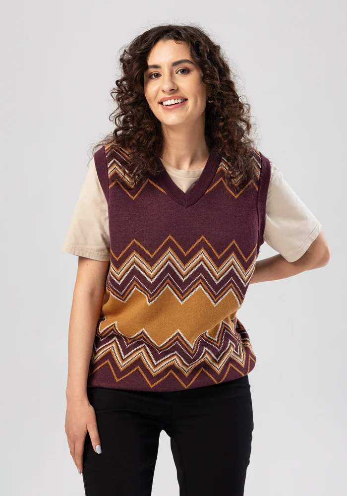 Unisex Knitted V-Neck Vest