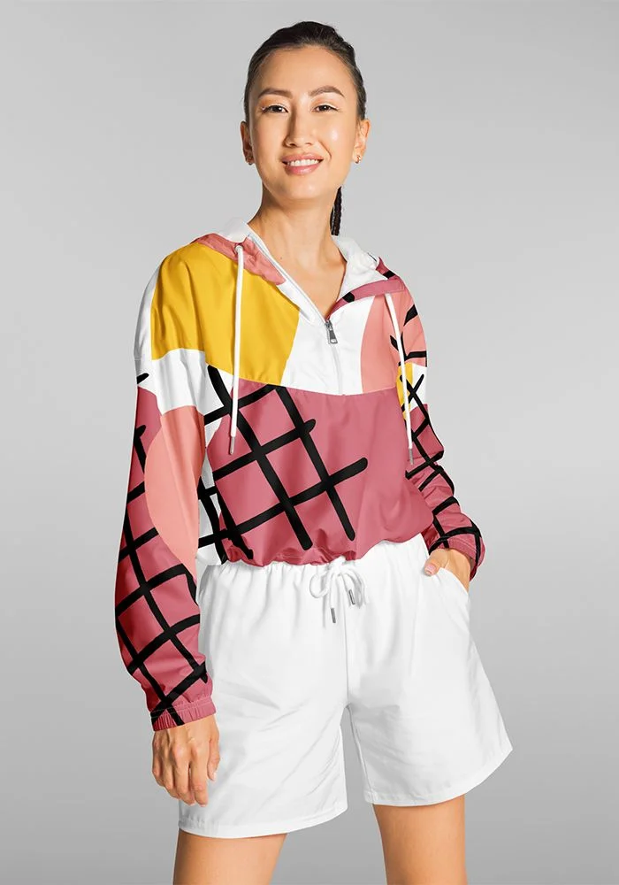 All-Over Print Women's Cropped Windbreaker