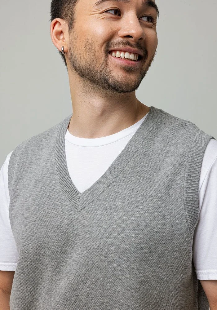 Unisex Knitted V-Neck Vest