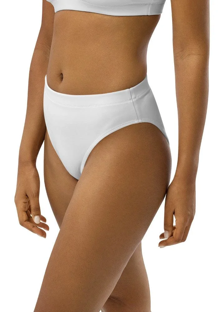 All-Over Print Recycled High-Waisted Bikini Bottom