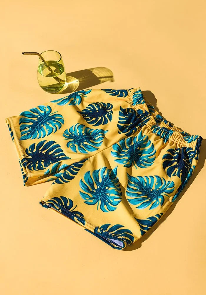 All-Over Print Recycled Swim Trunks