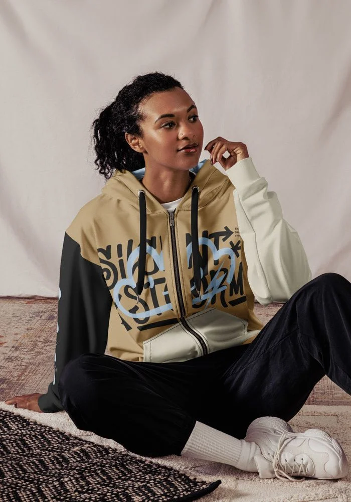 All-Over Print Recycled Unisex Zip Hoodie