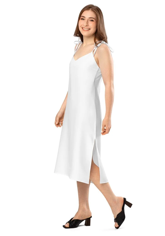 All-Over Print Slip Dress