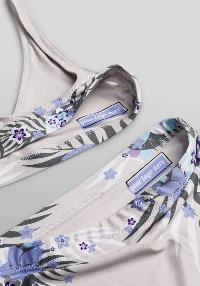 All-Over Print Recycled High-Waisted Bikini