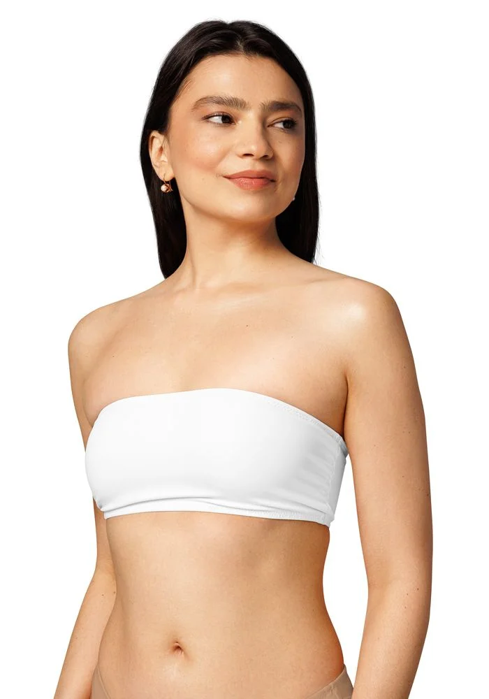 All-Over Print Recycled Bandeau Bikini Top