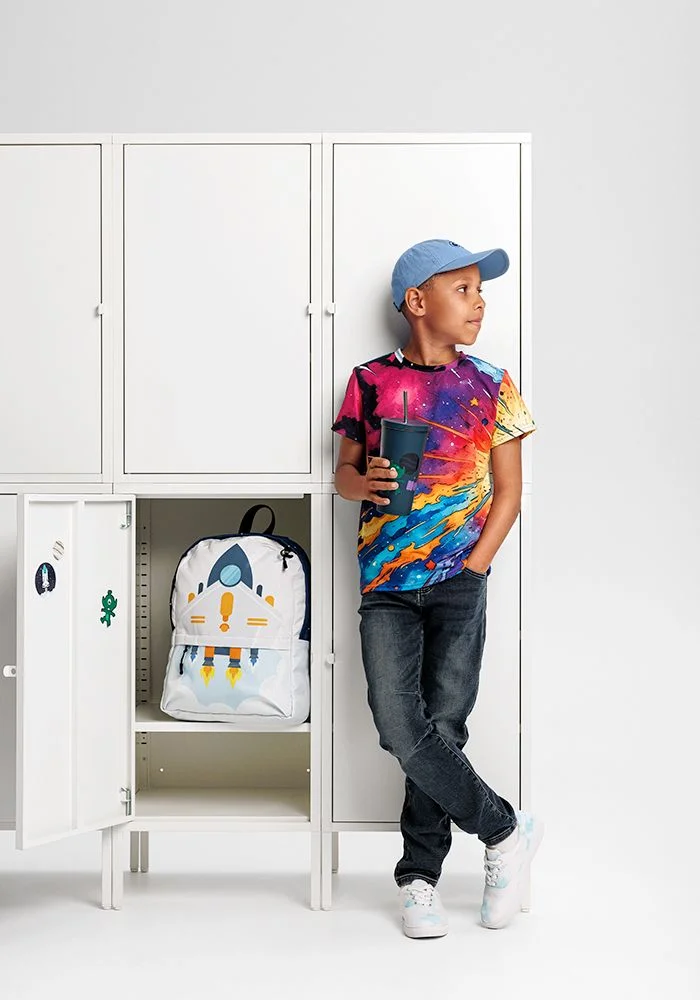 All-Over Print Youth Crew Neck T-shirt
